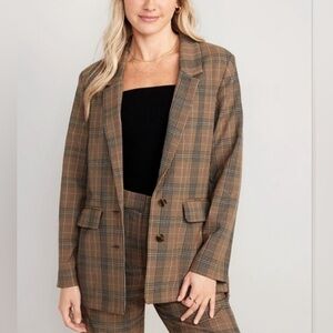 Like New Old Navy Plaid Taylor Blazer